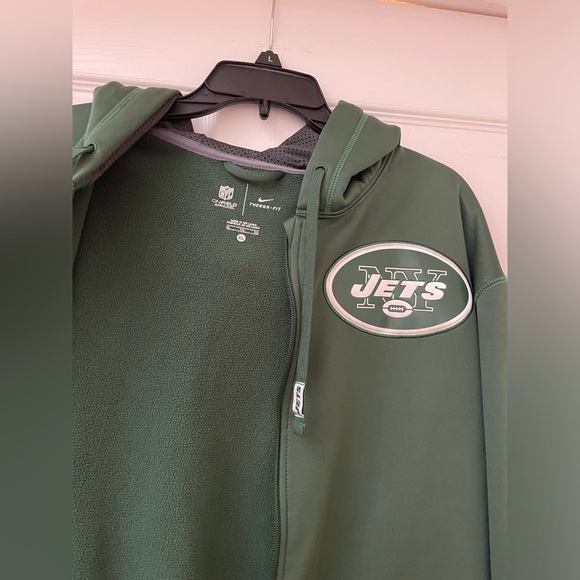 New York Jets NFL Nike zip up hooded sweatshirt size Men’s XL - Picture 2 of 5